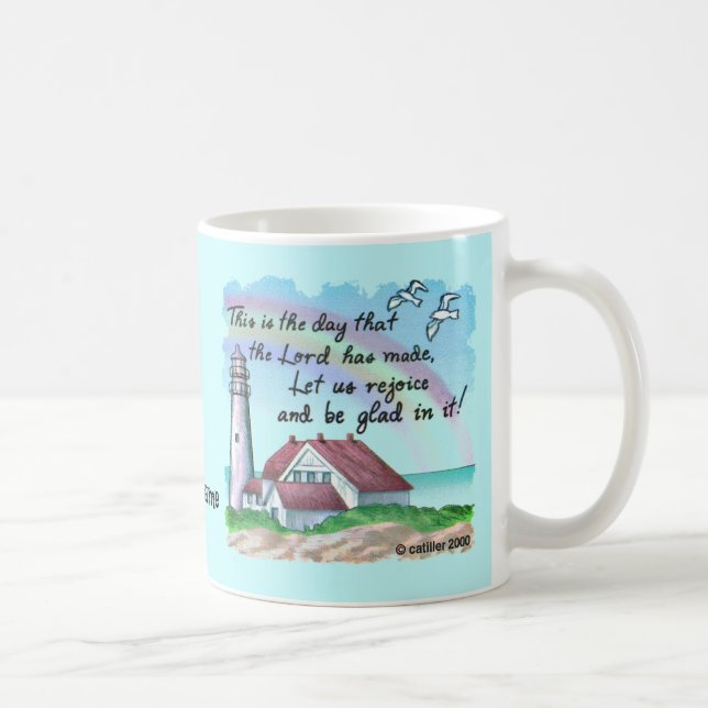Caneca De Café Farol de Alegria Cristã (Direita)