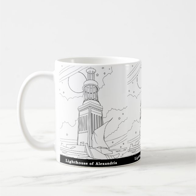 Caneca De Café Farol de Alexandria Mug (Esquerda)