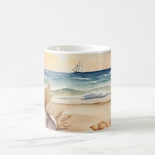 Caneca De Café Farol de Aquarela e Praia (Centro)
