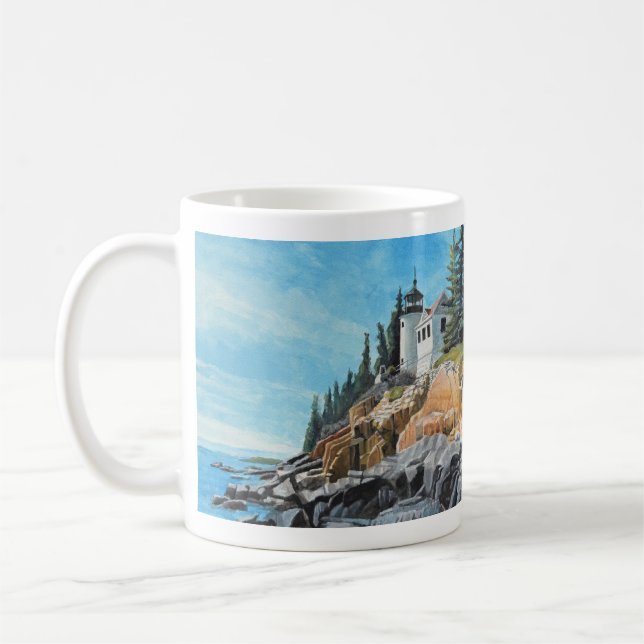 Caneca De Café Farol de Bass Harbor (Esquerda)