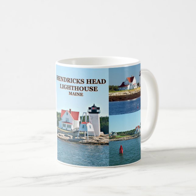 Caneca De Café Farol de Cabeça de Hendricks, Maine Mug (Frente Esquerda)