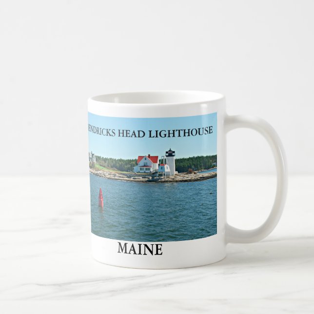 Caneca De Café Farol de Cabeça de Hendricks, Maine Mug (Direita)