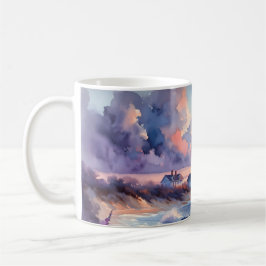 Caneca De Café Farol de Cape Hatteras ao Pôr do Sol na Costa