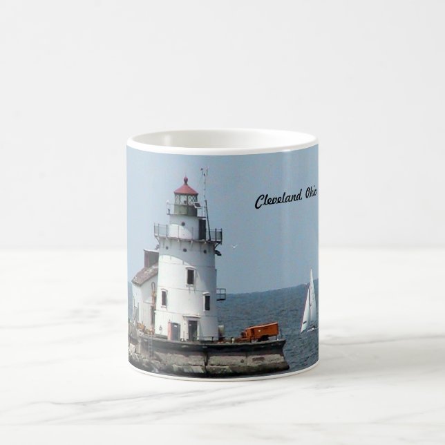 Caneca De Café Farol de Cleveland (Verão)Mug (Centro)