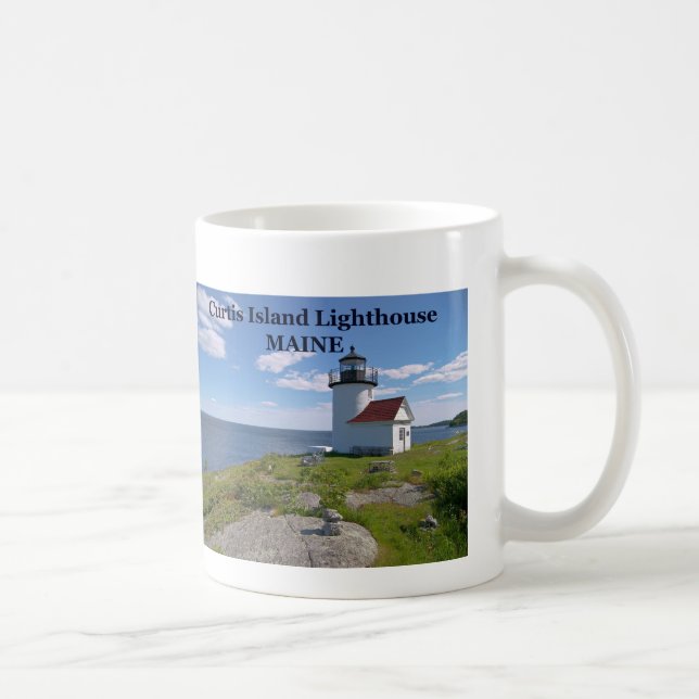 Caneca De Café Farol de Curtis Island, Maine Mug (Direita)