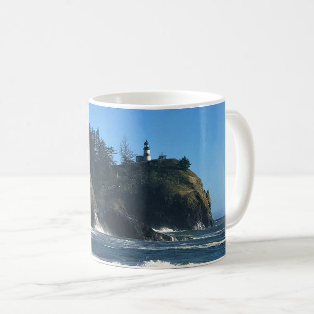 Caneca De Café Farol de Desapontamento de Cabo, Washington (Frente Esquerda)