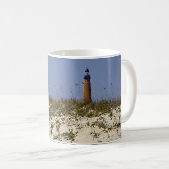 Caneca De Café Farol de entrada Ponce na praia da Flórida (Frente Esquerda)