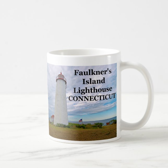 Caneca De Café Farol de Faulkner's Island, Connecticut Mug (Direita)