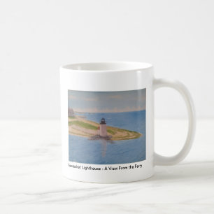 Caneca De Café Farol de Nantucket - uma vista da balsa IV