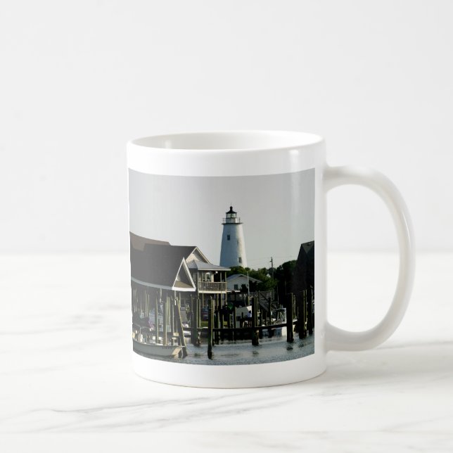 Caneca De Café Farol de Ocracoke do porto (Direita)