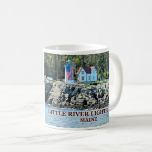 Caneca De Café Farol de Pequeno Rio, Maine Mug