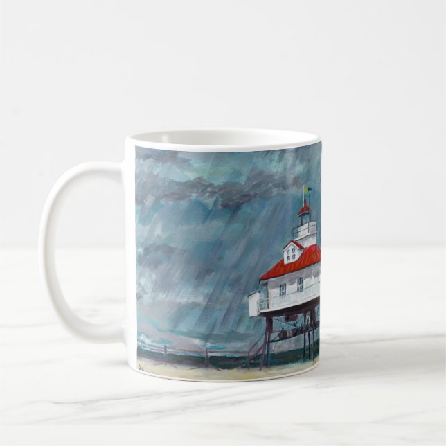 Caneca De Café Farol de Ponto de Tambor (Esquerda)