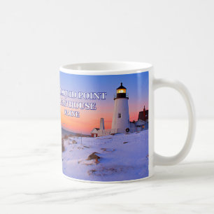Caneca De Café Farol De Ponto Pemaquide, Maine