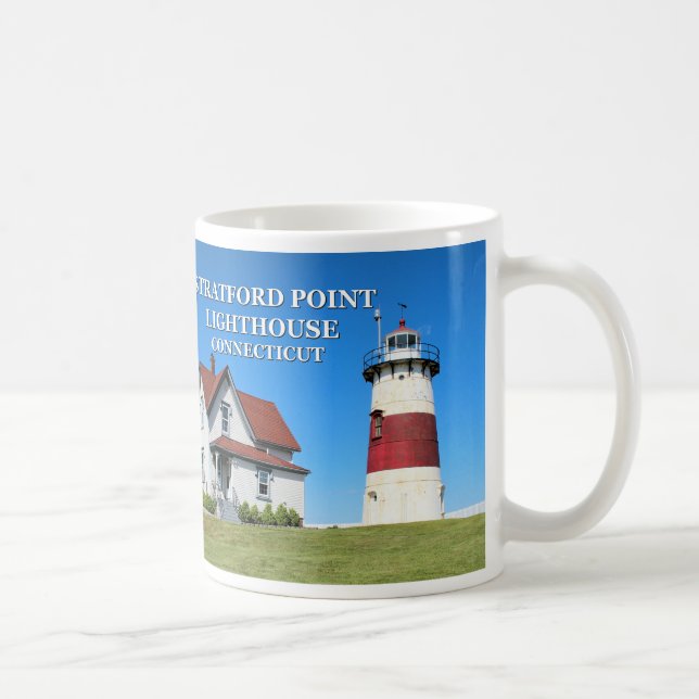 Caneca De Café Farol de Ponto Stratford, Connecticut Mug (Direita)