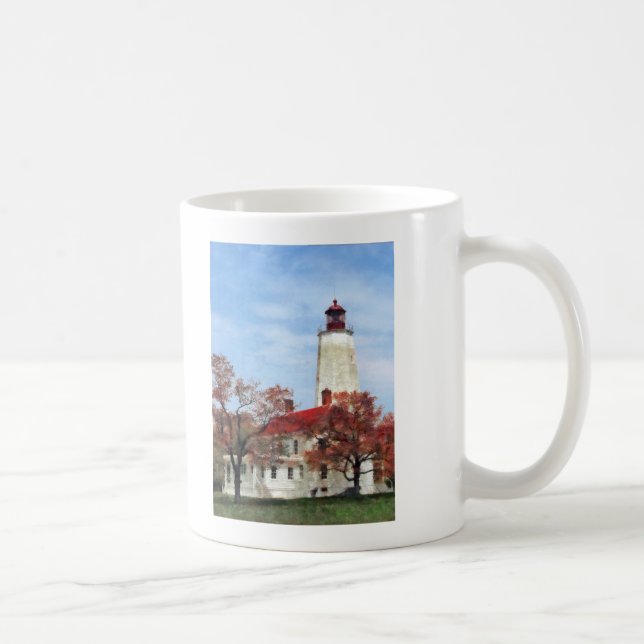 Caneca De Café Farol de Sandy Hook (Direita)