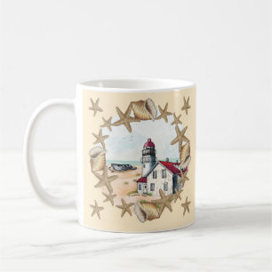 Caneca De Café Farol de Seashell