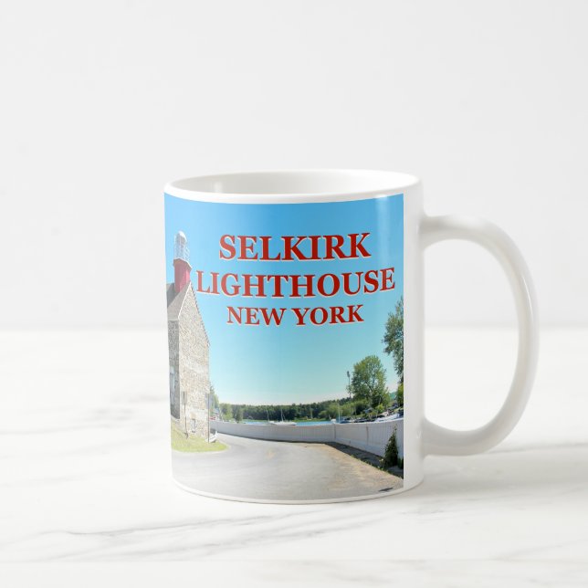 Caneca De Café Farol de Selkirk, New York Mug (Direita)
