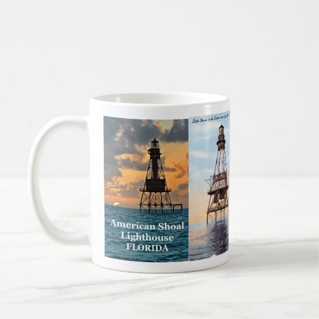 Caneca De Café Farol de Shoal Americano, Flórida Mug (Esquerda)