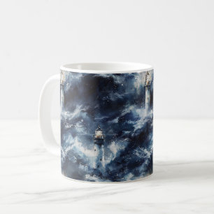 Caneca De Café Farol do Mar Azul Oceano