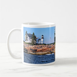 Caneca De Café Farol do Porto de inverno, Maine