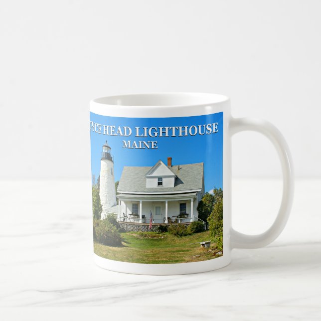 Caneca De Café Farol Dyce Head, Maine Mug (Direita)