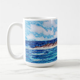 Caneca De Café Farol em Azul
