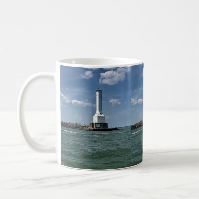 Caneca De Café Farol em Huron, Ohio Photoographic  (Esquerda)