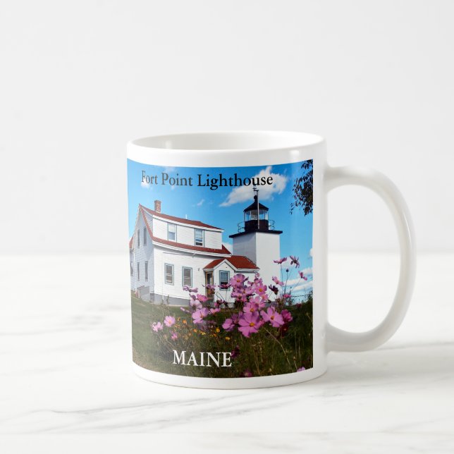 Caneca De Café Farol Fort Point, Maine Mug (Direita)