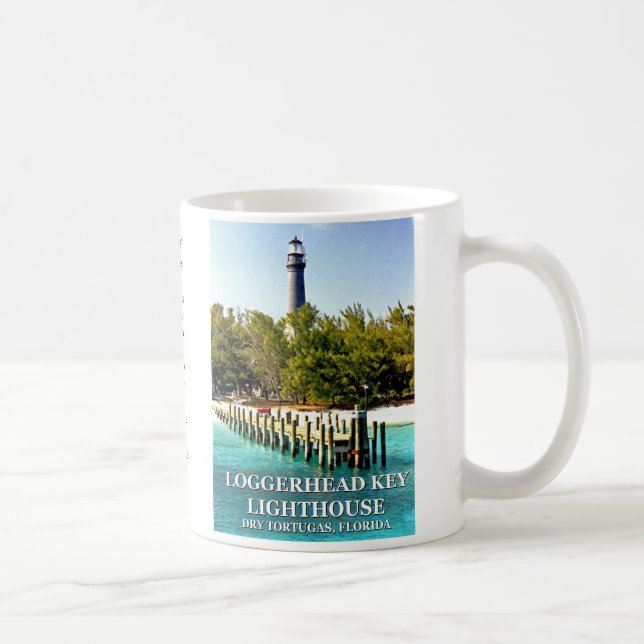 Caneca De Café Farol Loggerhead Key, Flórida Histórica Mug (Direita)