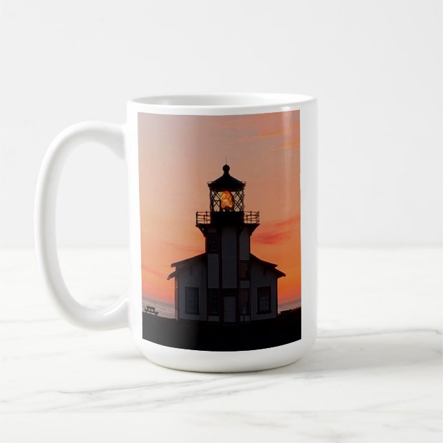 Caneca De Café Farol Mendocino Sunset (Esquerda)