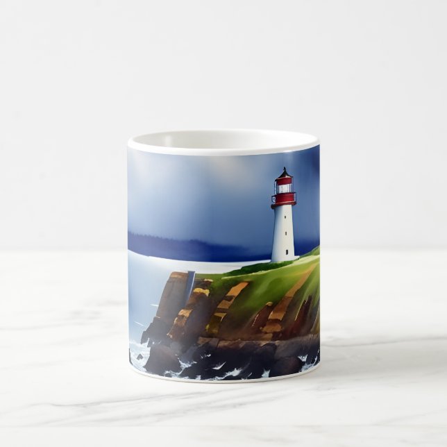 Caneca De Café Farol na Aquarela dos Clipes (Centro)