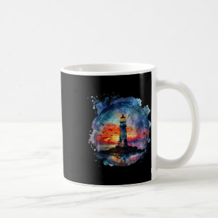 Caneca De Café Farol Navegação Praia Mar Boating Casa à Beira-Mar