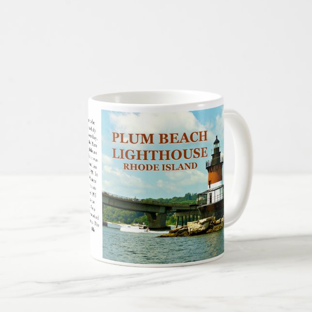 Caneca De Café Farol Plum Beach, Rhode Island Mug (Frente Esquerda)