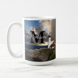 Caneca De Café Farol Portland e Sunset Mug