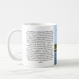 Caneca De Café Farol Ram Island, Boothbay Harbor Maine Mug