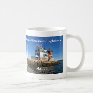 Caneca De Café Farol Rockland Breakwater, Maine Mug
