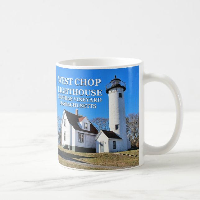 Caneca De Café Farol West Chop, Marthas Vineyard MÃE Mug (Direita)