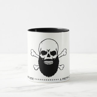 Caneca de café farpada da mensagem do crânio