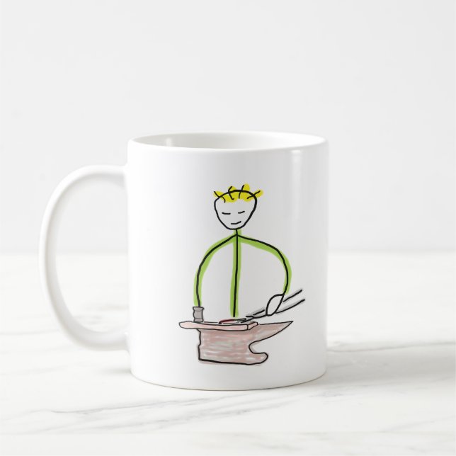 Caneca De Café Farrier Stickman (Esquerda)