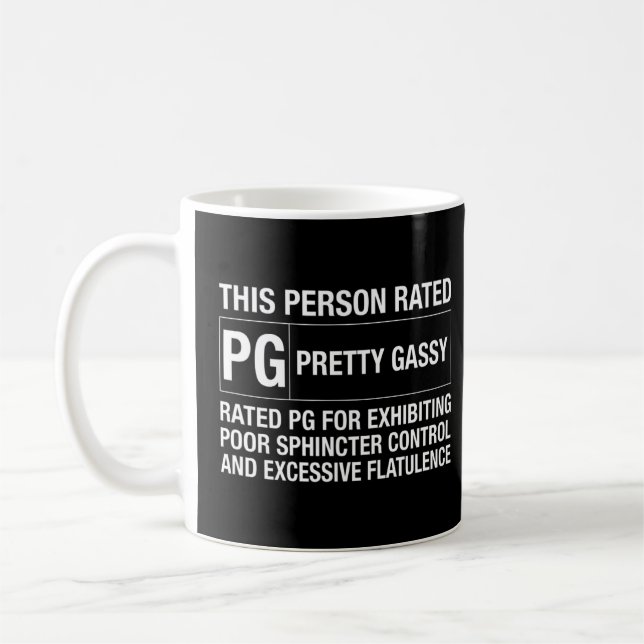Caneca De Café Fart Piada Esta Pessoa Classificou Pg Bonito Gassa (Esquerda)