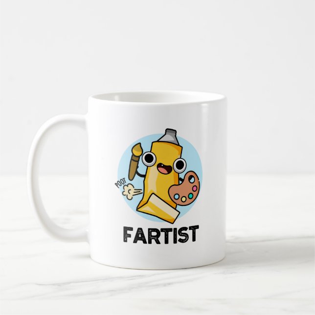 Caneca De Café Fartista Engraçado Artista Pun (Esquerda)