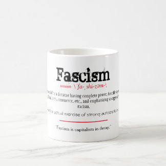 Caneca De Café Fascismo Definição Declaração política Vermelho
