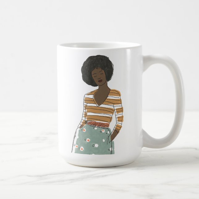 Caneca De Café Fashion Vignette Retrato (Direita)