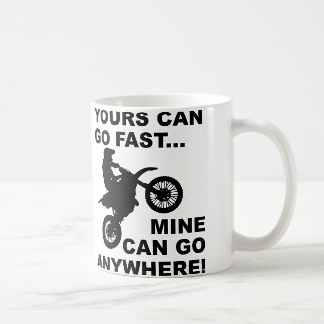 Caneca De Café Fast Versus Anywhere Dirt Bike Motocross Mug (Direita)
