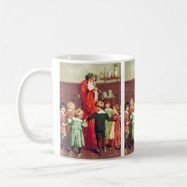 Caneca De Café Father Christmas Blowing The Horn