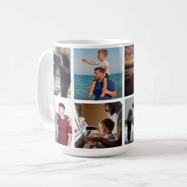 Caneca De Café Father’s Day Gift for Dad | Custom Photo (Frente Esquerda)