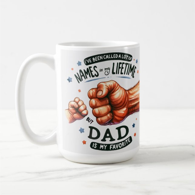 Caneca De Café Father's day mug, custom gift for dad (Esquerda)