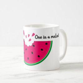 Caneca De Café Fatia de melancia. Um num melão! Seu nome