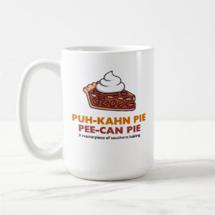 Caneca De Café Fatia de Torta de Pecan com Creme Chantilly