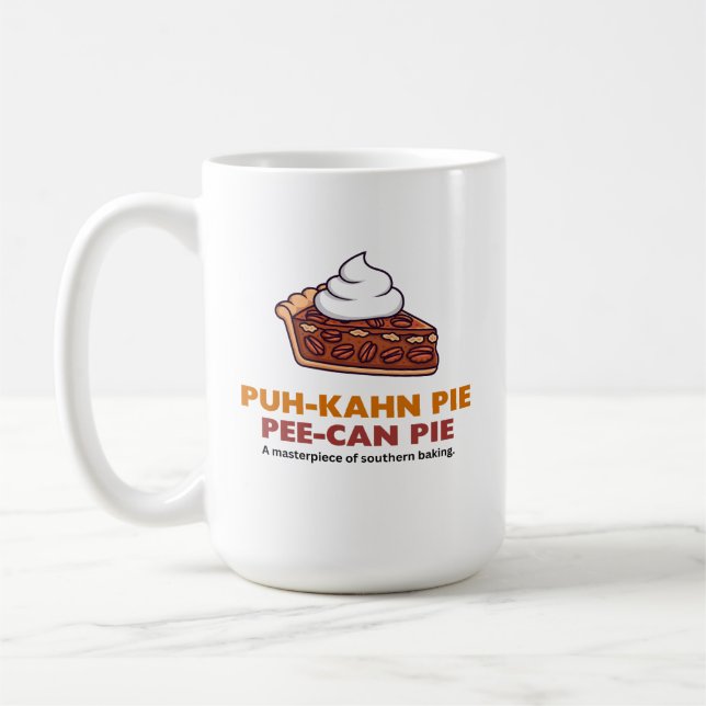 Caneca De Café Fatia de Torta de Pecan com Creme Chantilly (Esquerda)
